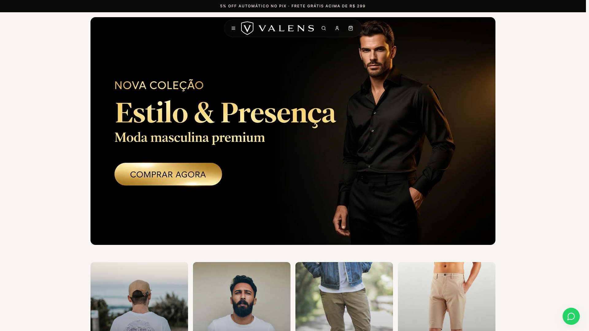 Projeto Valens Casual criado pela Mindset Br