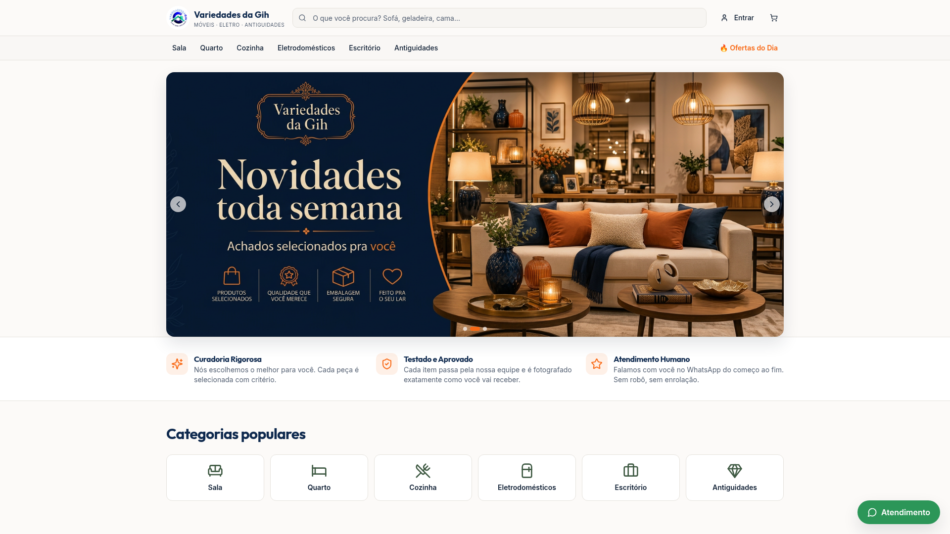 Projeto Variedades da Gih criado pela Mindset Br